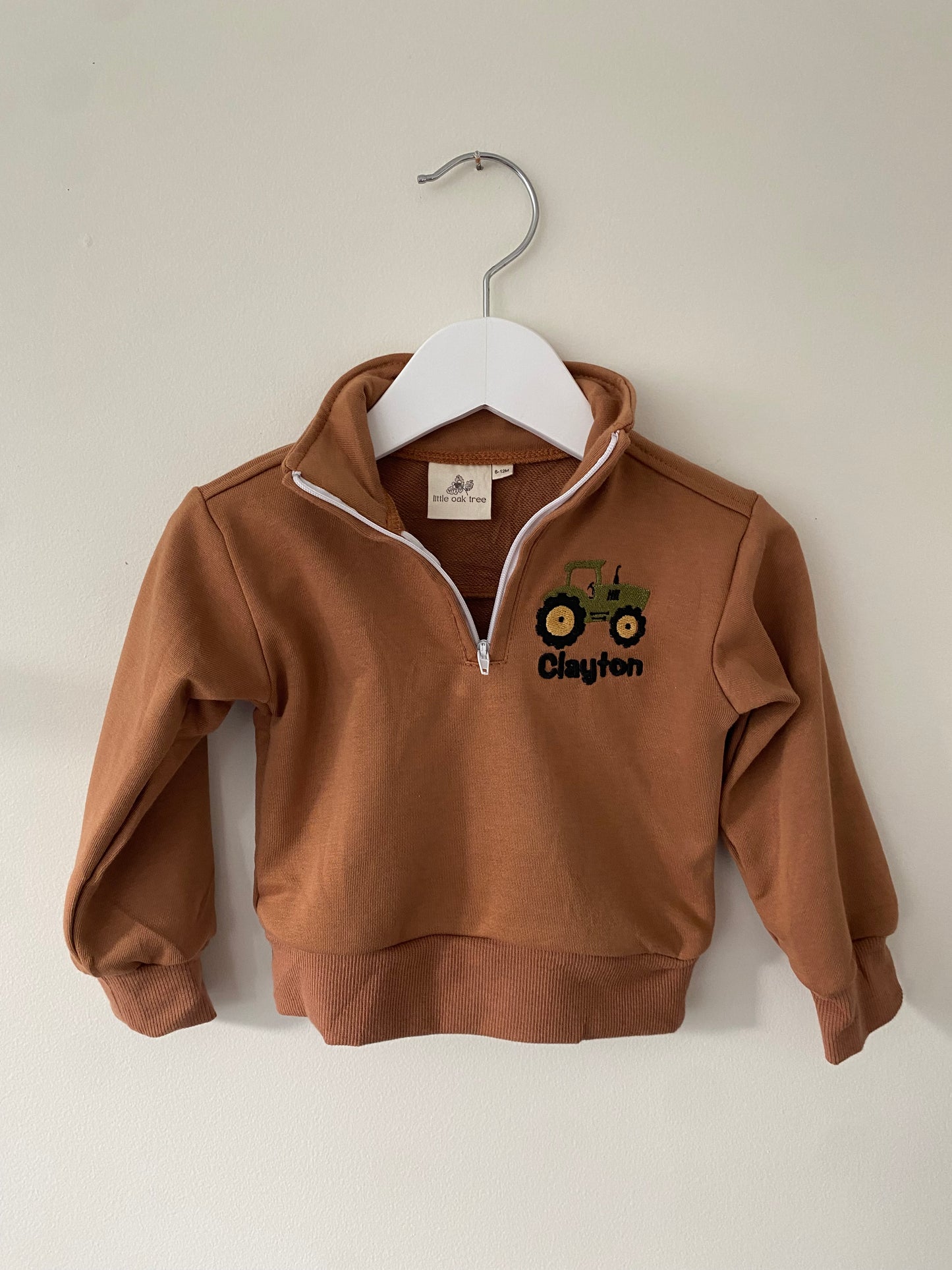 Cognac Quarterzip Crewnecks