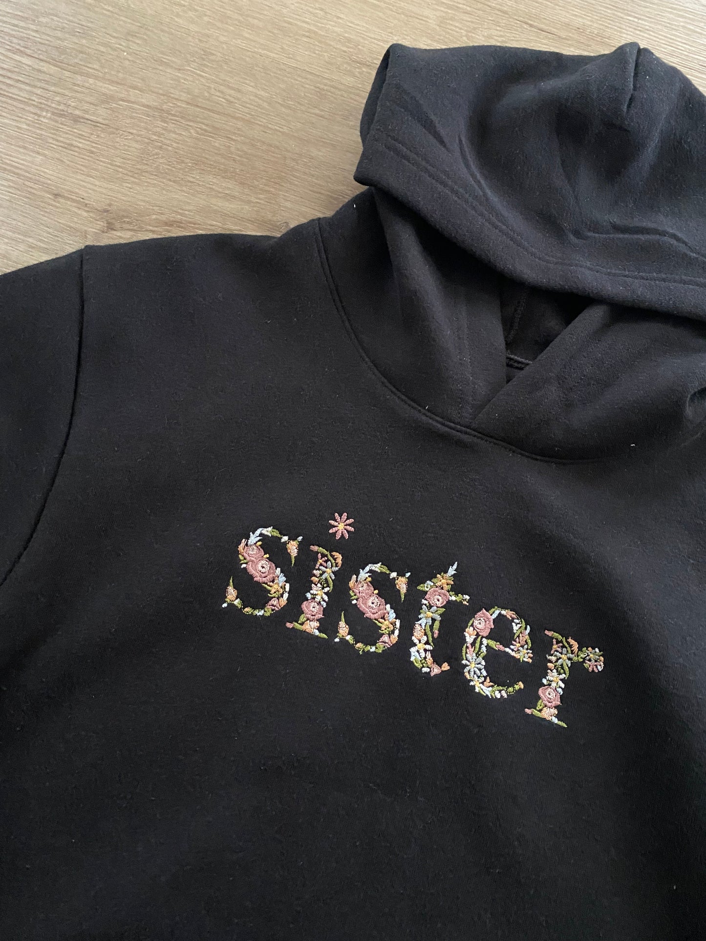 Floral Words - Adult Crewneck/Hoodie (Black only)
