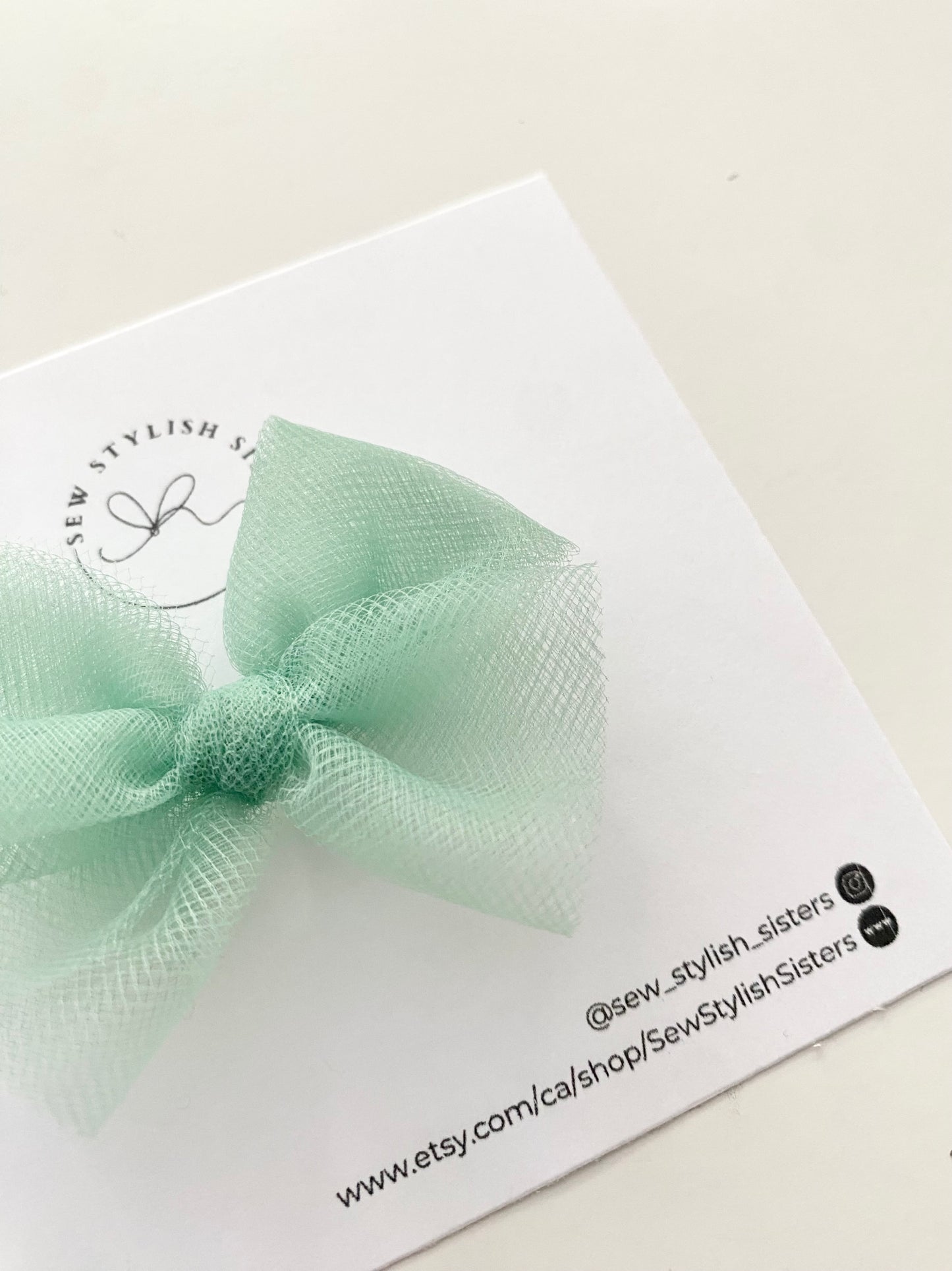 Sage - Tulle Bows