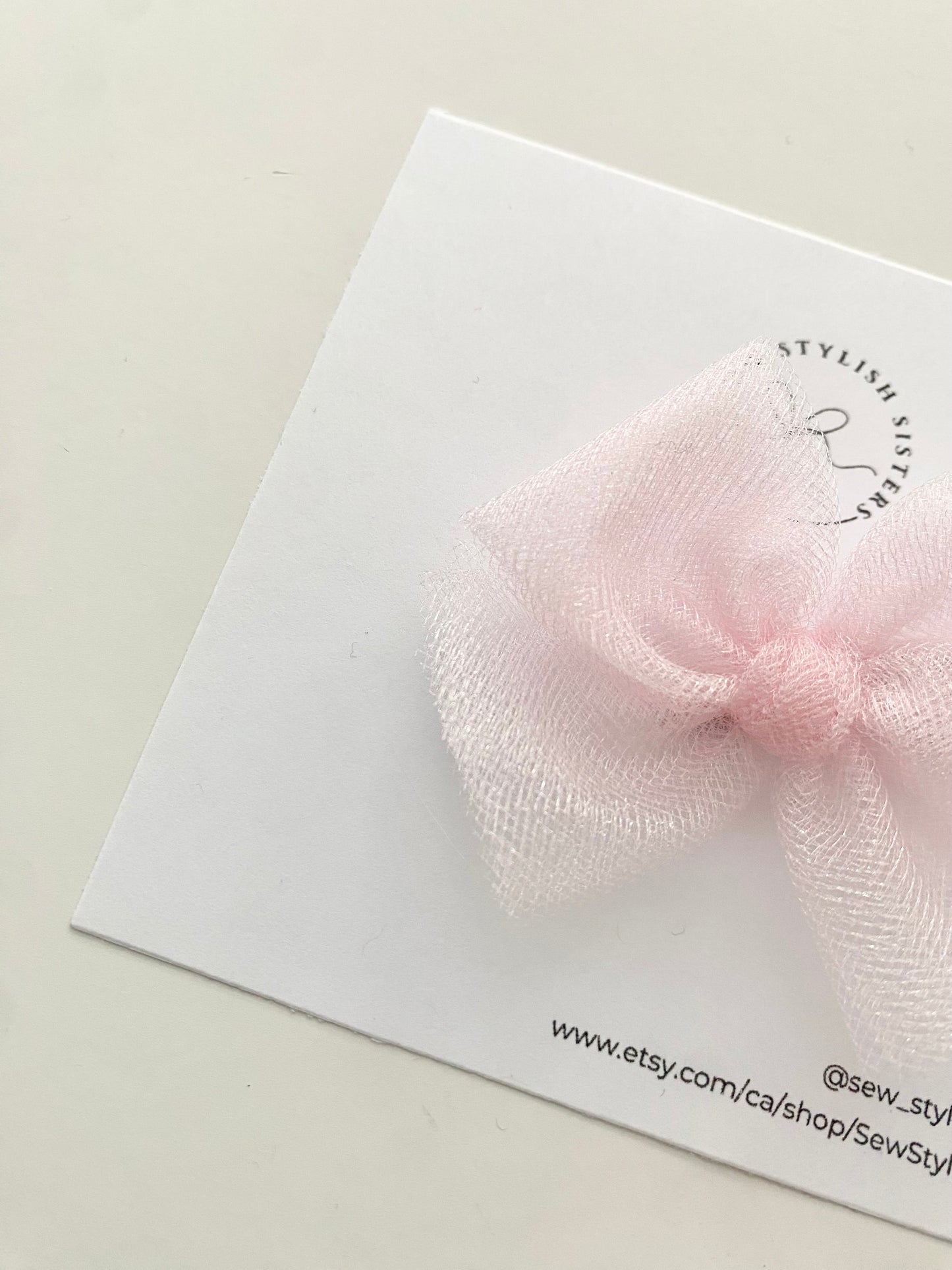 Pale Pink - Tulle Bows