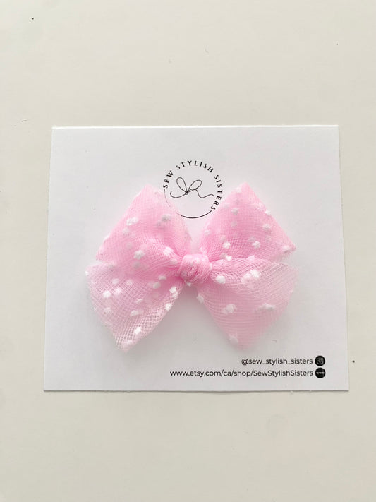 Bubblegum Dot - Tulle Bows