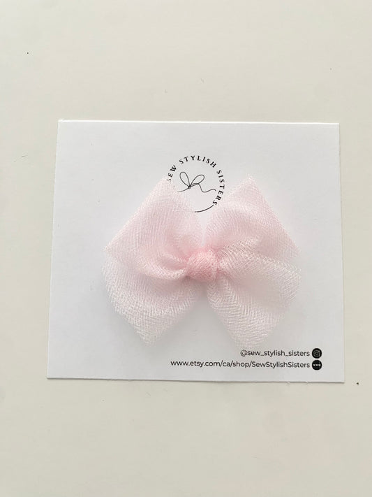 Pale Pink - Tulle Bows