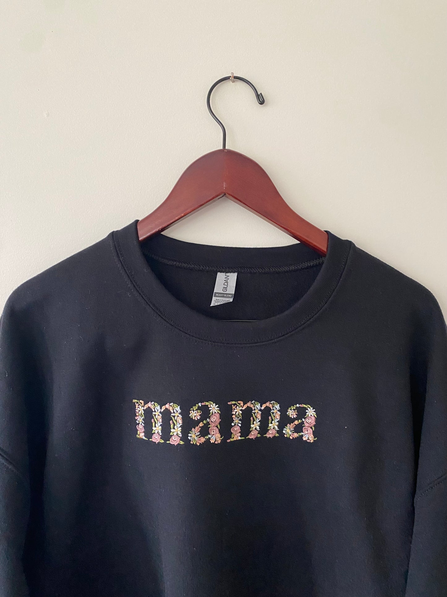 Floral Words - Adult Crewneck/Hoodie (Black only)